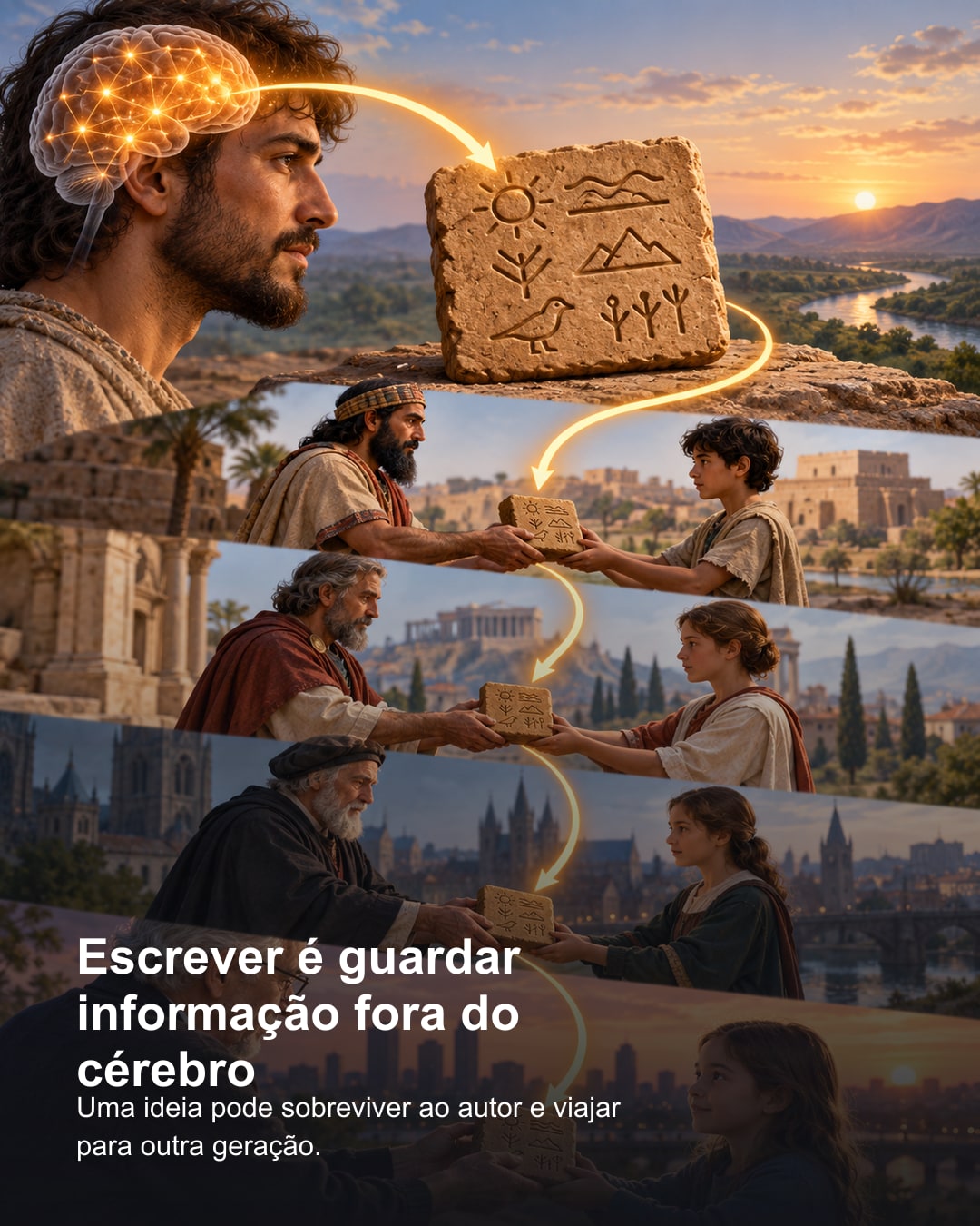 Infográfico complementar da matéria: Por que levamos quase 300 mil anos para inventar a escrita?