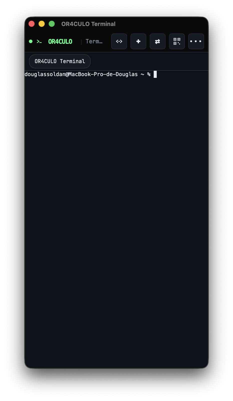 Interface do OR4CULO Terminal Remote